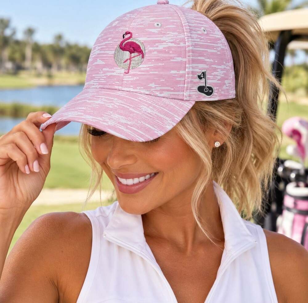 Fahrenheit Pink Flamingo Golf Hat Women’s Adjustable Cap